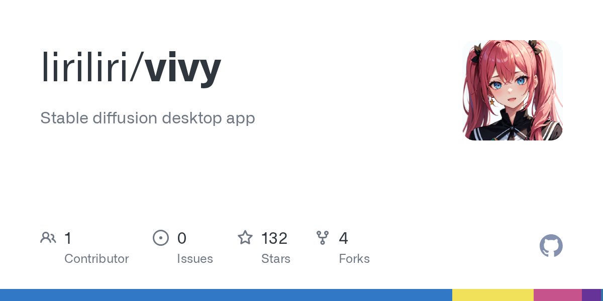 JacyL4's tweet card. Stable diffusion desktop app. Contribute to liriliri/vivy development by creating an account on GitHub.