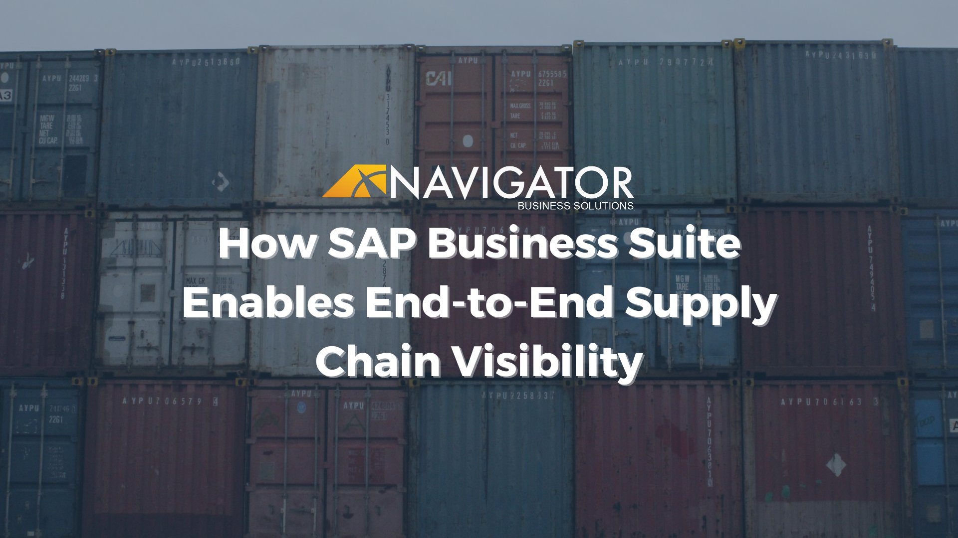 NavigatorSAP's tweet card. Supply chains are complicated, and with SAP Business Suite, you get the needed end-to-end supply chain visibility.