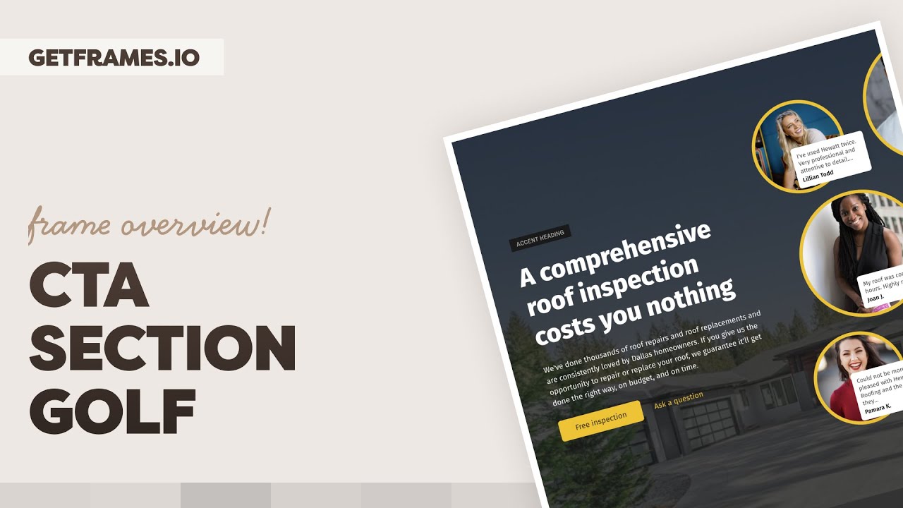 AutomaticCSS's tweet card. Frame Overview: CTA Section Golf