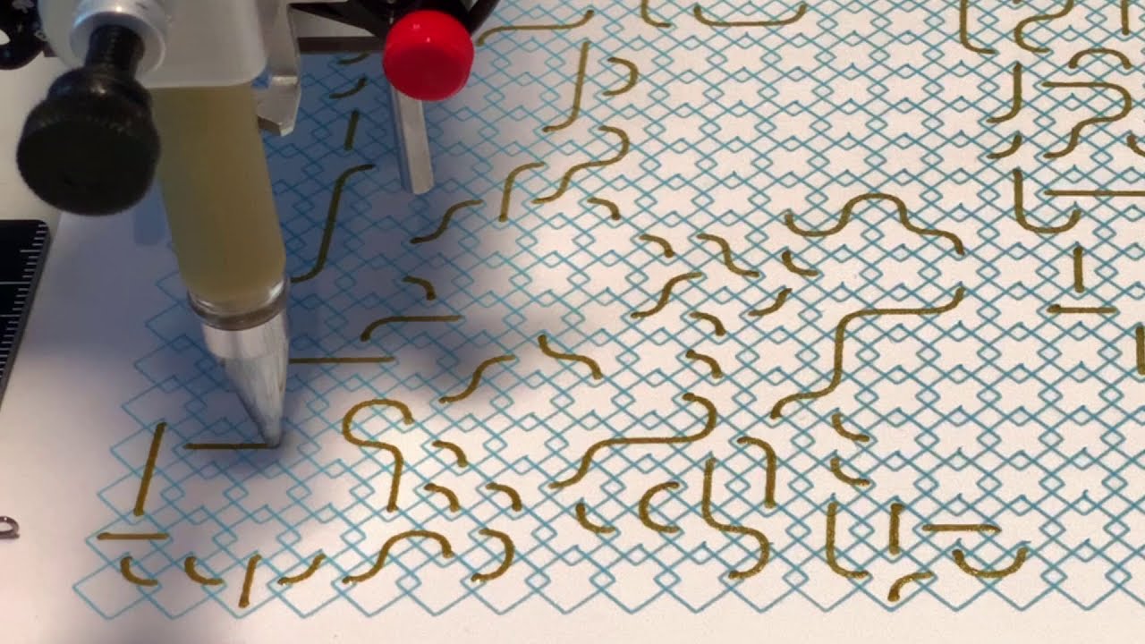 plottervision's tweet card. Inktober - Fancy, on the Axidraw V3/A3 Pen Plotter