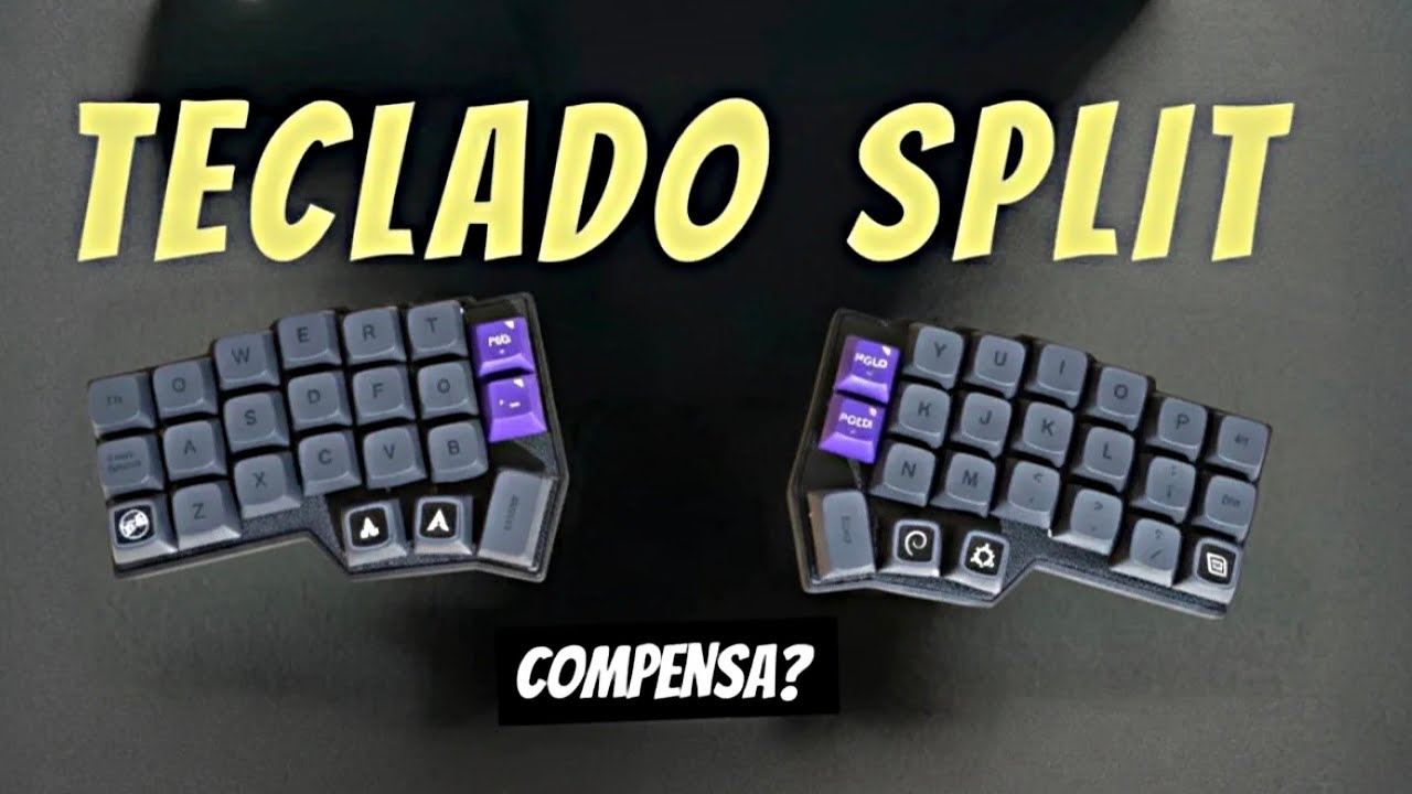 RikerLinux's tweet card. Precisando comprar um novo TECLADO? Pois o teclado SPLIT pode ser...