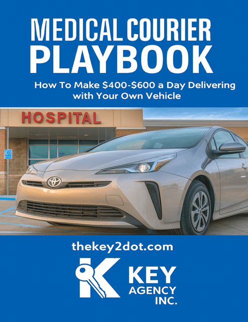 thekey2dot's tweet card. Medical Courier Playbook: How to Make $400–$600 a Day Delivering With Your Own Vehicle Ready to cash in on the