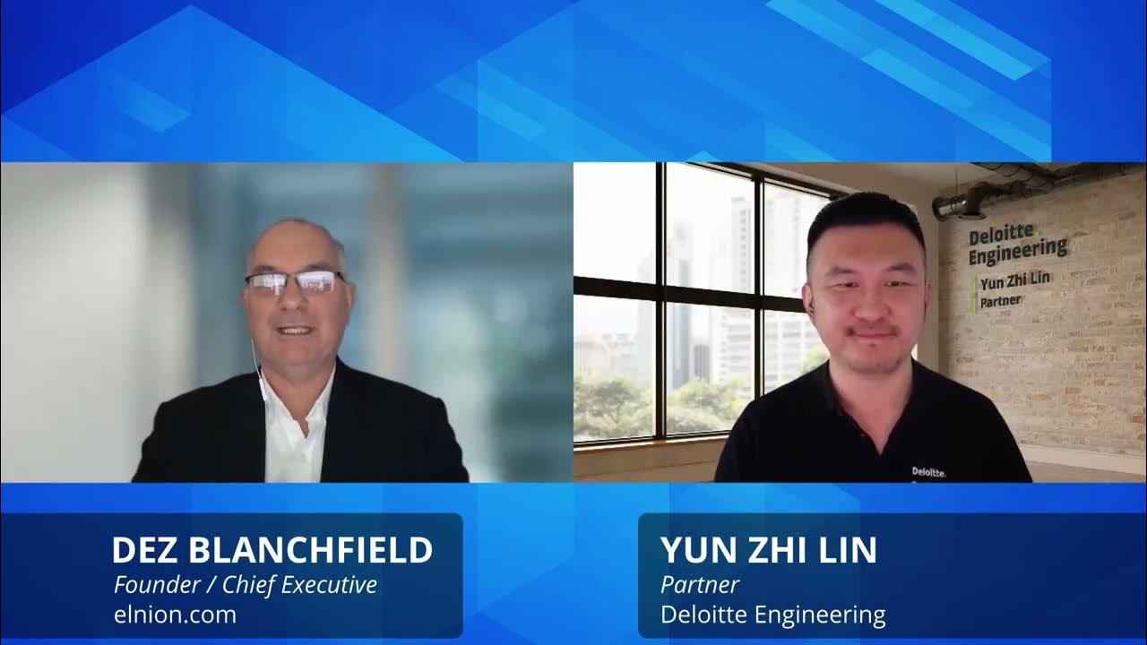 dez_blanchfield's tweet card. Yun Zhi Lin, Partner at Deloitte Engineering, discussing their core...