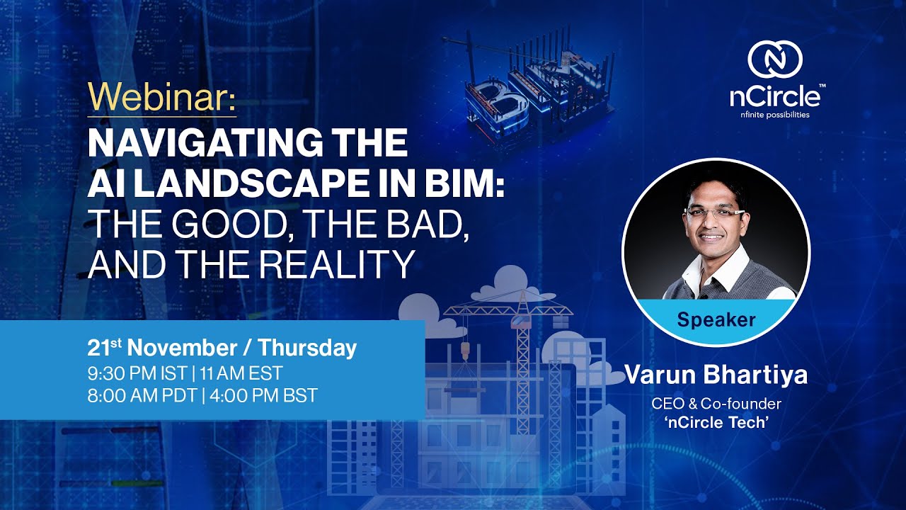 nCircleTech's tweet card. Navigating the AI Landscape in BIM: The Good, The Bad, and The Reality