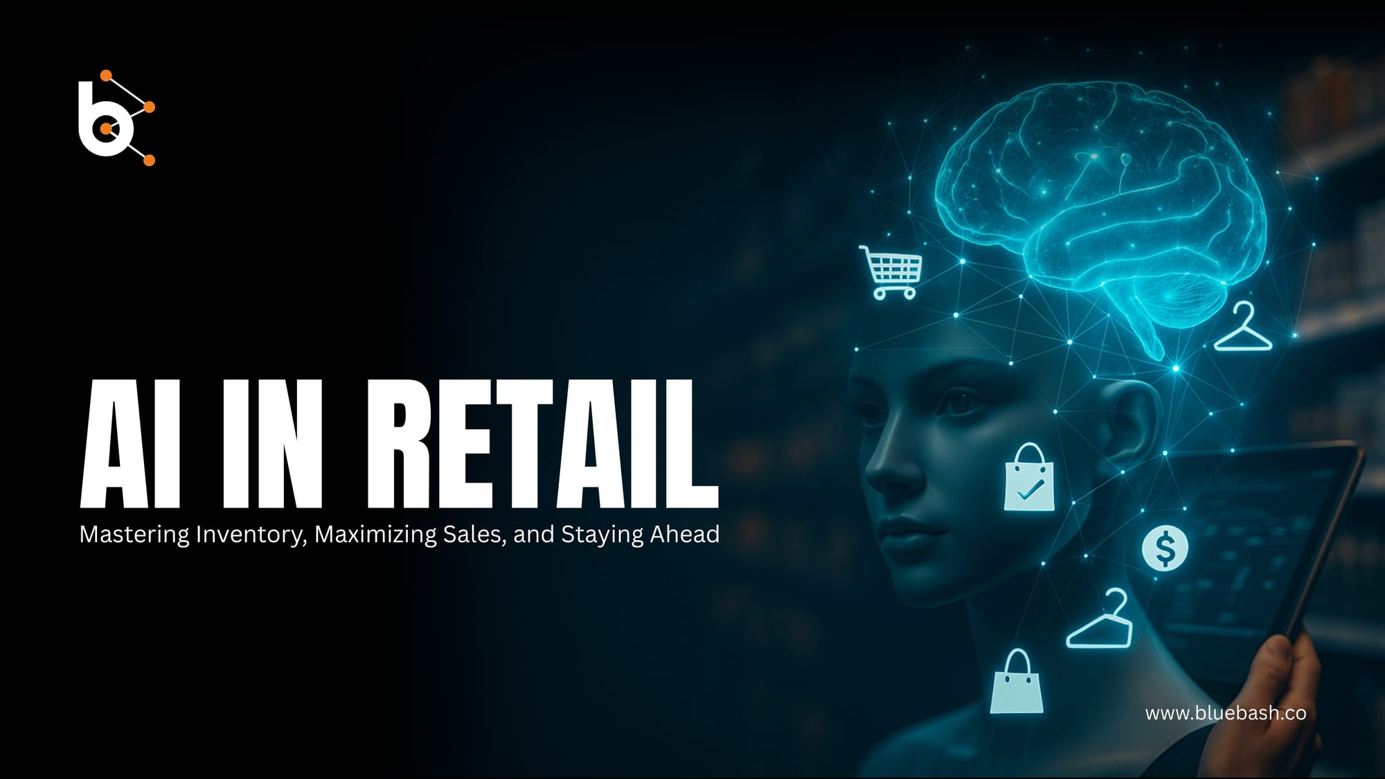 BlueBashCo's tweet card. Discover how AI helps retailers forecast demand, optimize inventory, and boost sales. Bluebash delivers custom AI solutions for retail success.