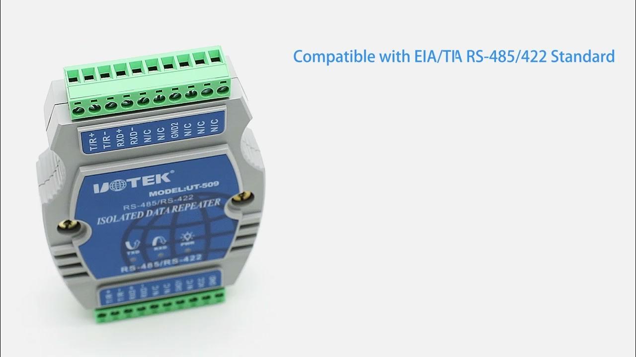 TechnologyUtek's tweet card. UT-509 Inderstrial RS-485/422 Isolated Repeater.
