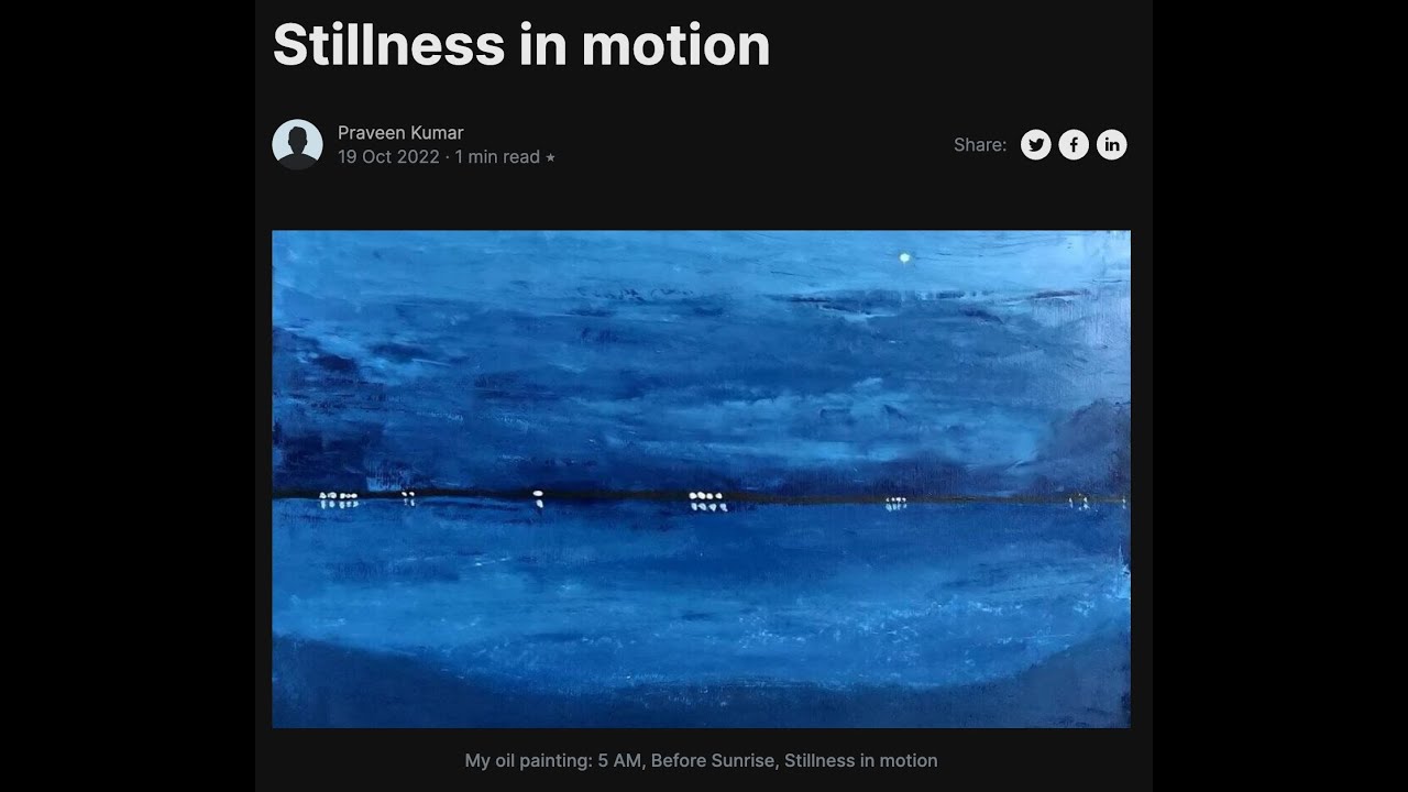 oldspacesoul's tweet card. Transforming My Poetry Into a Song with AI (Stillness in motion)