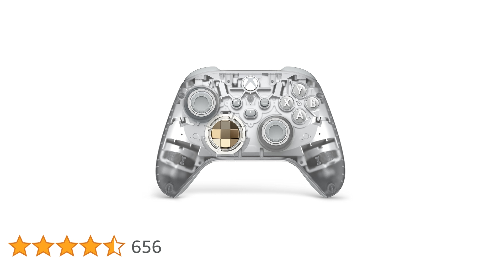 TechInStockUK's tweet card. Reveal the mysteries within the Xbox Wireless Controller – Ghost Cipher Special Edition featuring a transparent clear design, silver interior, metallic features, and more. Look through the clear,...