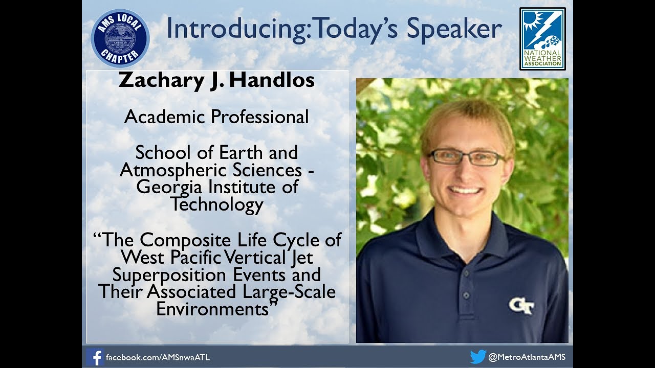 MetroAtlantaAMS's tweet card. Metro Atlanta AMS/NWA Webinar #7 - Dr. Zachary Handlos - Georgia Tech