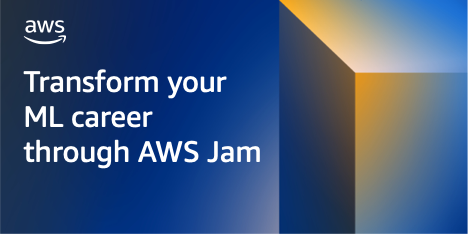ElizabethFue12's tweet card. Level up your machine learning engineering skills with AWS Jam, an innovative training program that combines instructor-led learning with gamified, hands-on challenges. Through eight real-world...