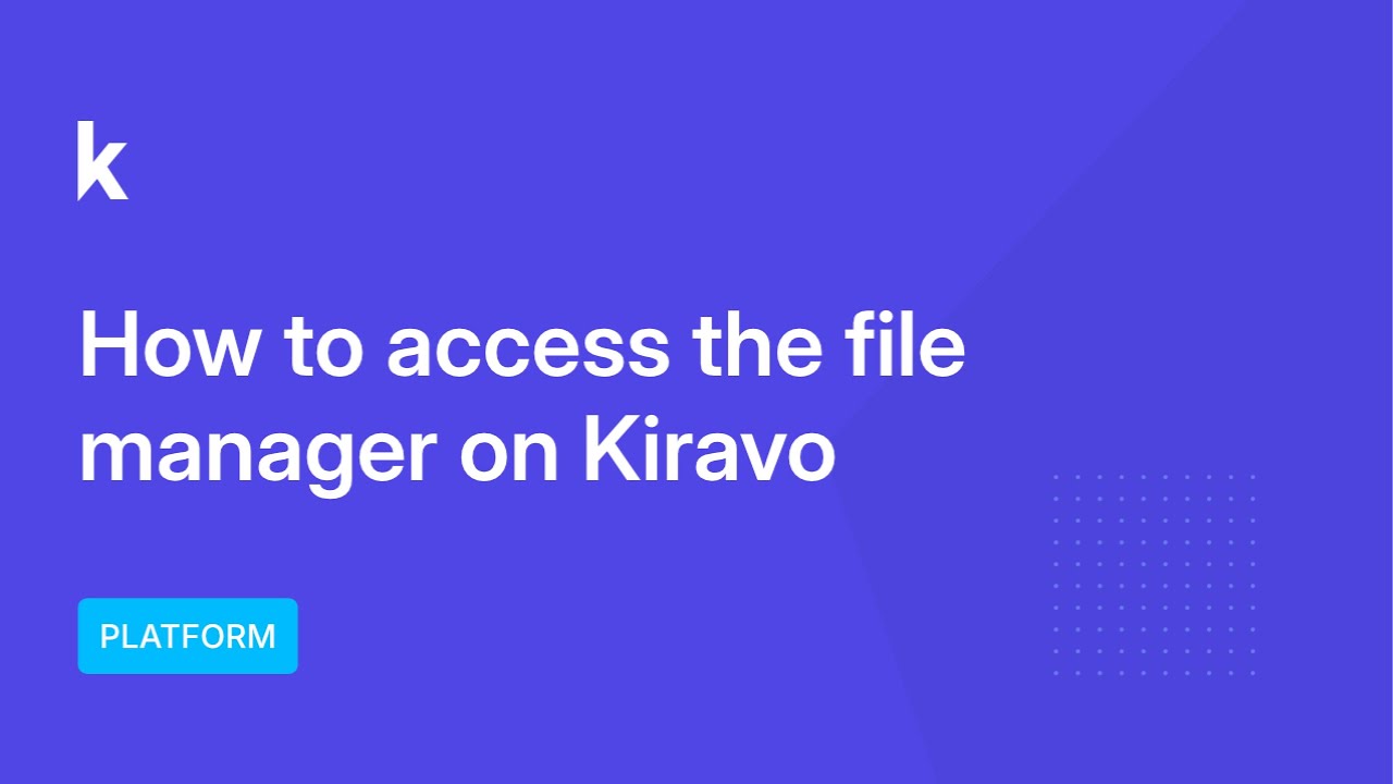 kiravohosting's tweet card. How to access your website's files on Kiravo Hosting
