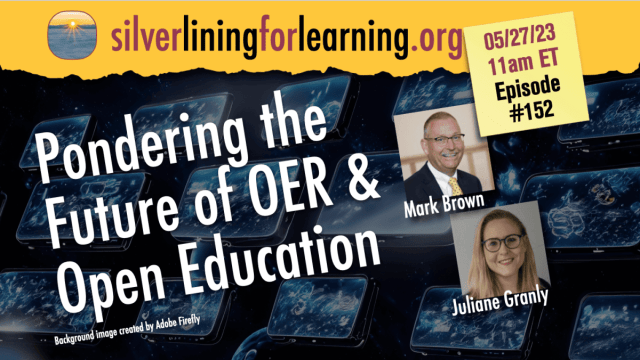 icde_org's tweet card. Episode #152. Saturday May 27, 2023, 11:00 noon Eastern The notion of open educational resources (OER) as well as opencourseware (OCW) sprung up on April 4, 2001 when Charles Vest, President of MIT…