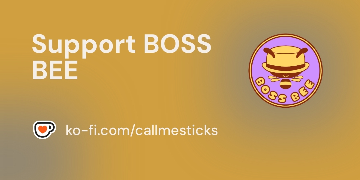 BOSS_STICKS's tweet card. Support BOSS BEE