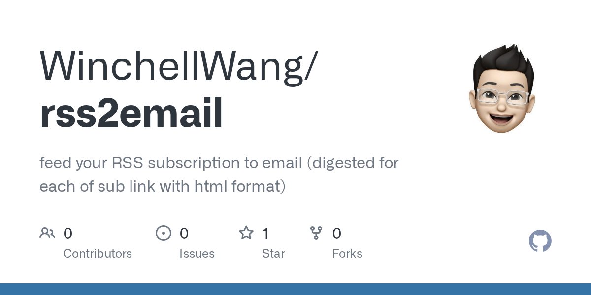 RSSCircus's tweet card. feed your RSS subscription to email (digested for each of sub link with html format) - WinchellWang/rss2email