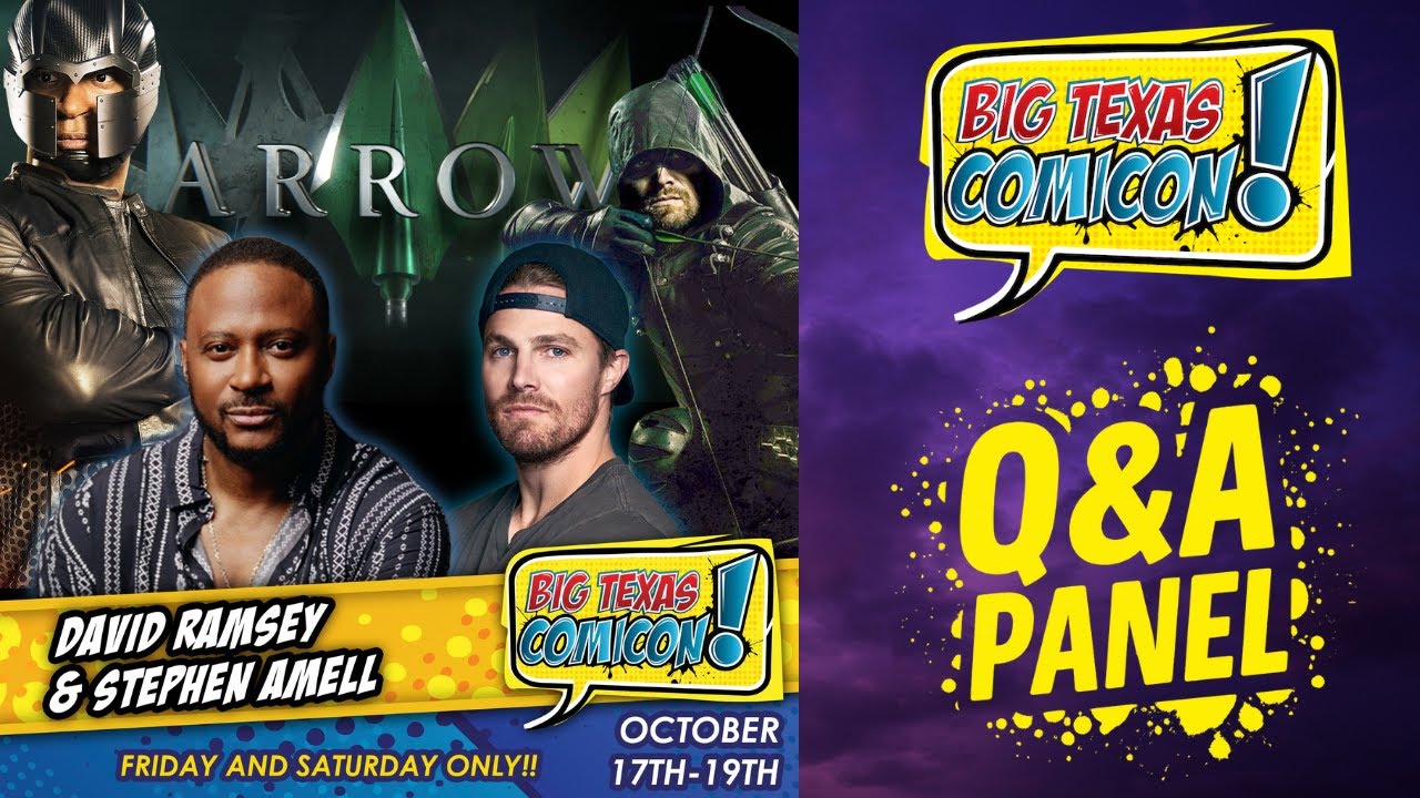 Amell_Updates's tweet card. Stephen Amell & David Ramsey | Arrow Q&A (Full Panel) | Big Texas...
