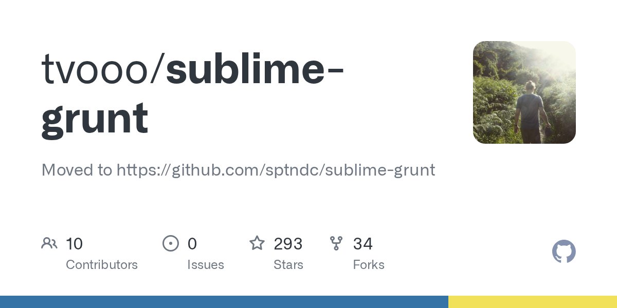 aksildoescode's tweet card. Moved to https://github.com/sptndc/sublime-grunt. Contribute to tvooo/sublime-grunt development by creating an account on GitHub.