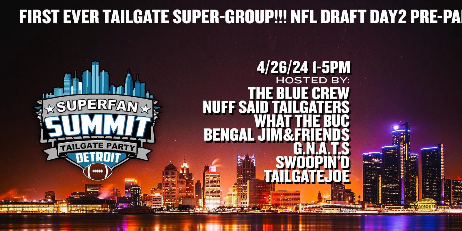 bengaljims_BTR's tweet card. NFL fans from across the nation will gather in Detroit for a tailgating party Friday amid the 2024 NFL Draft in Detroit.