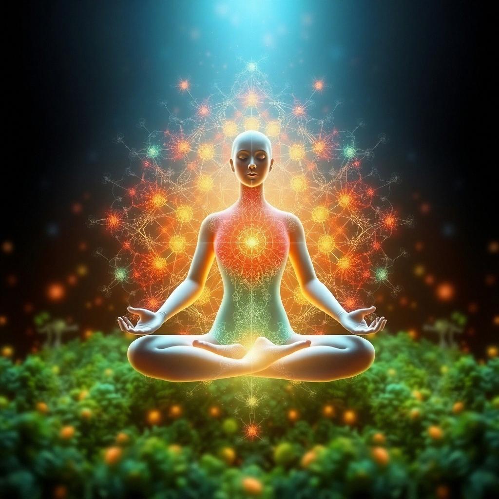 bioloGPT's tweet card. Biological effects of meditation