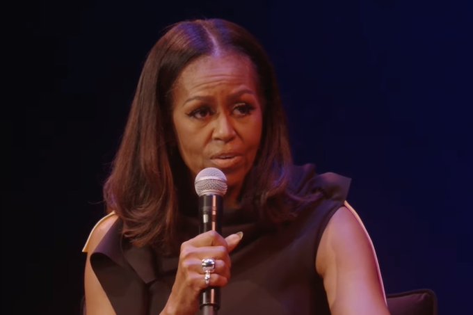 WATCH: Michelle Obama Goes On Anti-White Rant During Book Tour Event- It's white peoples fault blacks try and straighten their hair. Who's fault is rap music?
