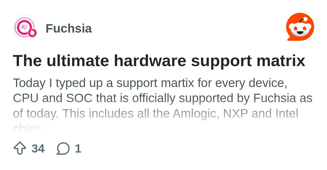 r_fuchsia's tweet card. Explore this post and more from the Fuchsia community