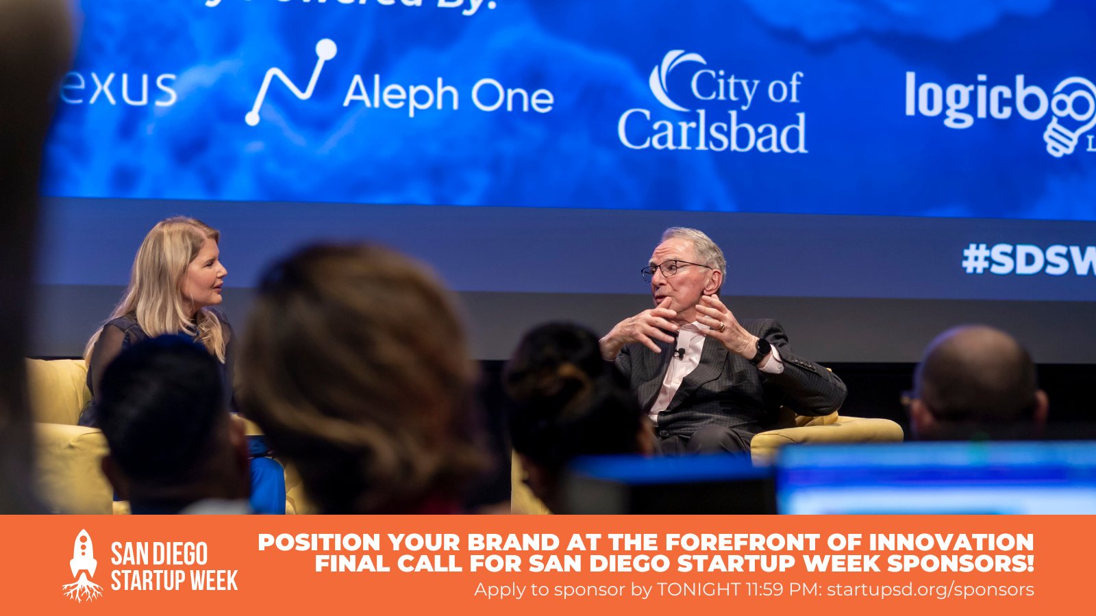 InfluenceRobots's tweet card. Today is your last chance to apply to sponsor and propose a Startup Week X event for San Diego Startup Week 2025!