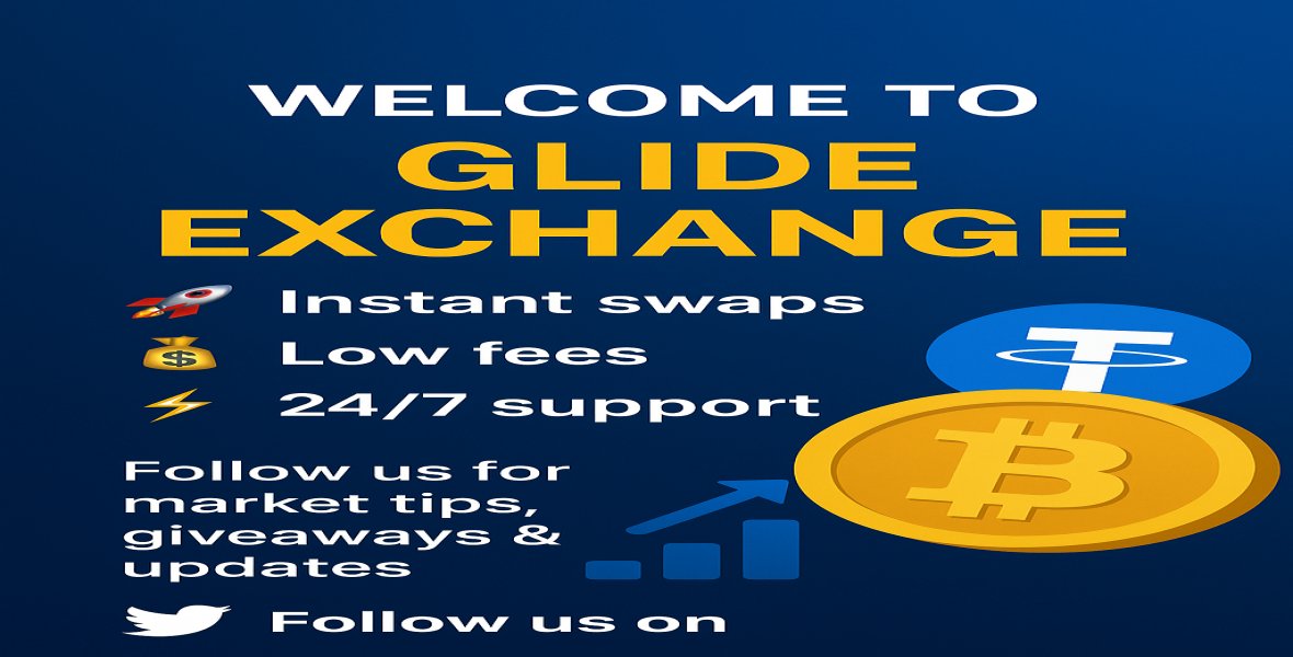 glideexchange's tweet card. Glide Exchange, the safest and fastest place to exchange your crypto to fiat and fiat to crypto.