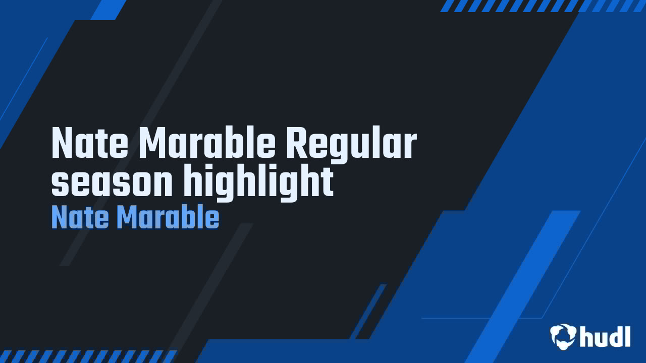 nate_marable's tweet card. Nate Marable Regular season highlight