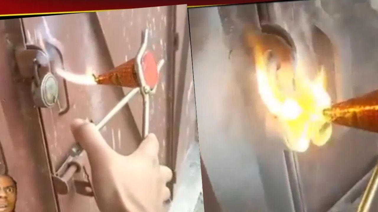 tv9gujarati's tweet card. તાજેતરમાં એક ટ્રિક્સનો વીડિયો સામે આવ્યો છે. જેમાં એક વ્યક્તિએ દાડમ બોમ્બથી (anar cracker) તાળું તોડીને લોકોને આશ્ચર્યચકિત કરી દીધા હતા. જ્યારે આ વીડિયો સામે આવ્યો ત્યારે બધાને આશ્ચર્ય થયું કે કોઈ...