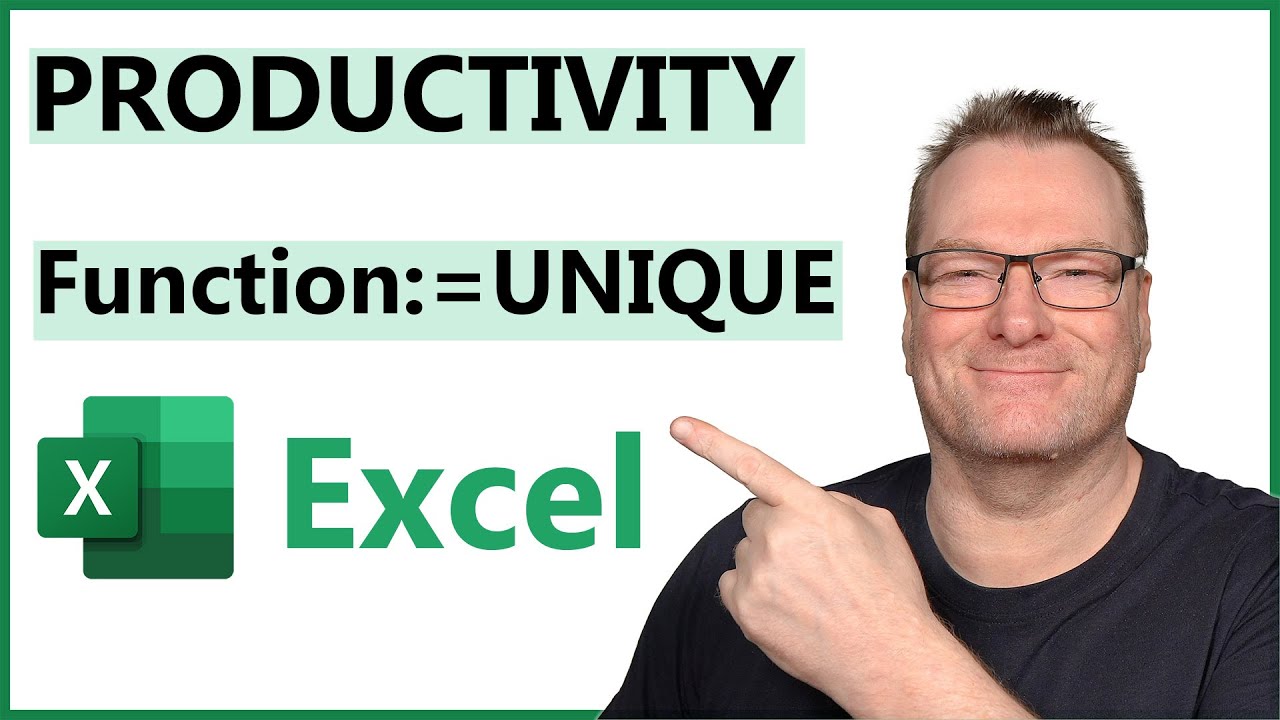 RobJorgIT's tweet card. UNIQUE Excel Function Explained: Step-by-Step Tutorial!