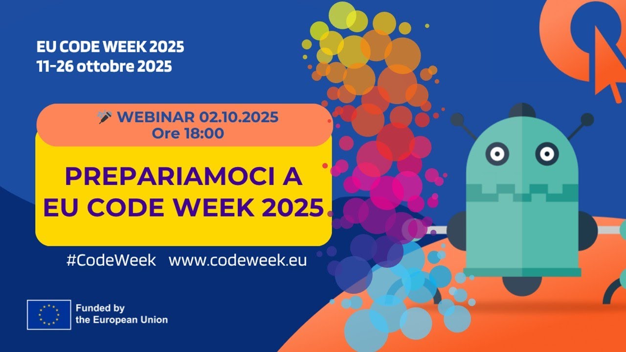 CodeWeekEU's tweet card. CodeWeek Italia 2025 - novità 2025 e modalità di partecipazione
