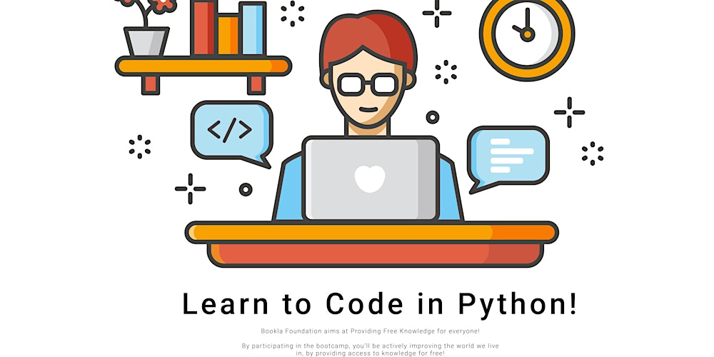 bookla_planet's tweet card. Bootcamps for Humanity: Learn to Code in Python!