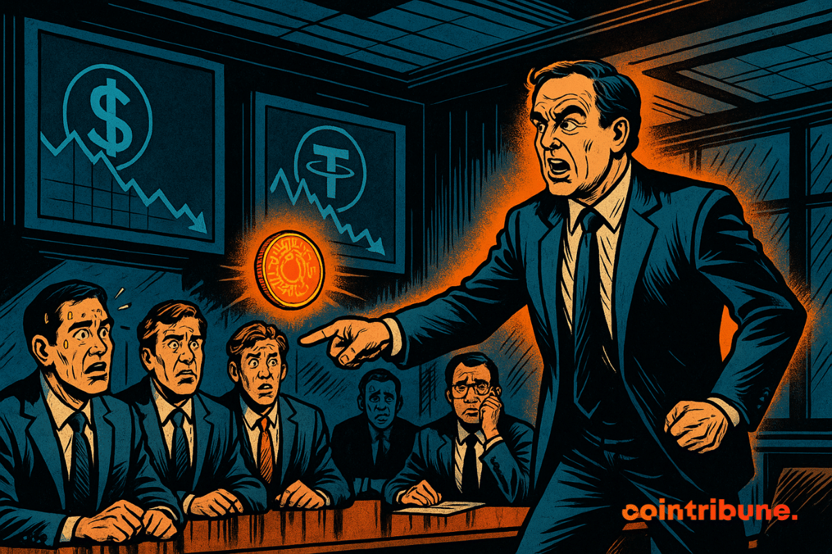 CoinTribuneFR's tweet card. Les banquiers mettent en garde contre les stablecoins et plaident pour des dépôts tokenisés comme alternative plus sûre.