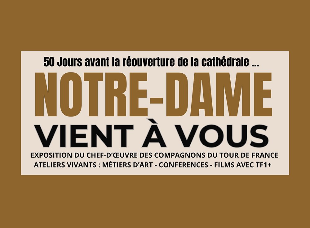 jacobpascal's tweet card. [NOTRE-DAME VIENT À VOUS] : À 50 jours de sa réouverture, samedi 19 et dimanche 20 octobre 2024 : deux journées exceptionnelles seront consacrées à Notre-Dame de Paris aux Forges Royales de Guérigny...
