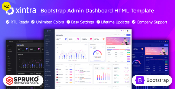 stylelibreview's tweet card. Xintra – Bootstrap Admin HTML Template Dashboard – это высококачественный шаблон для админ-панелей, который предлагает широкий набор инструментов и возможностей для создания мощных и интуитивно пон...