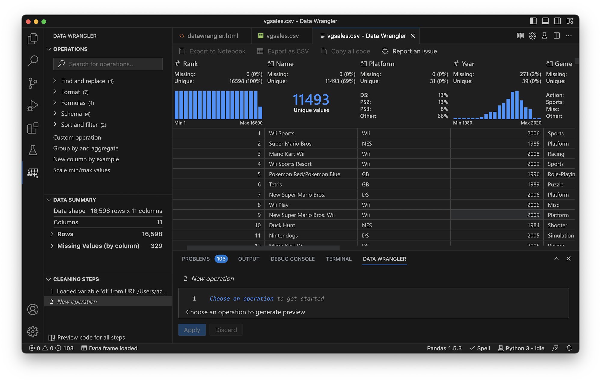 AustinZHenley's tweet card. Data Wrangler is a new tool for data cleaning and preparation.