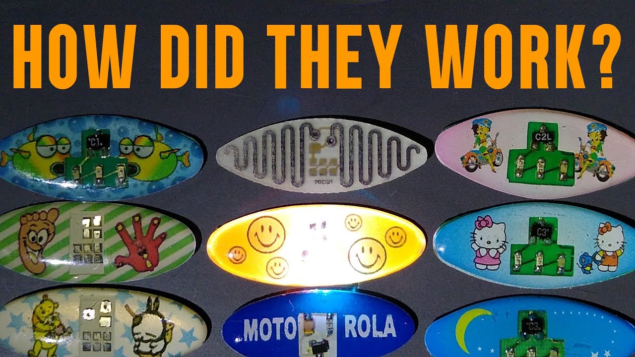 WebSam101's tweet card. How self-powered flashing phone stickers worked (with schematic)