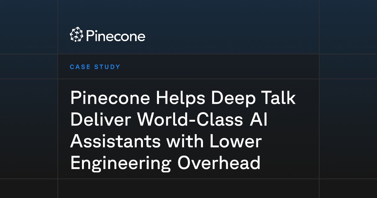 DeepTalkAI's tweet card. Search through billions of items for similar matches to any object, in milliseconds. It’s the next generation of search, an API call away.