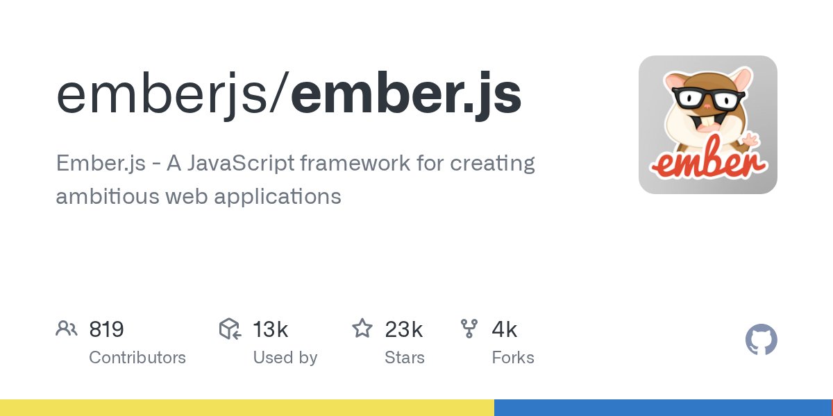 __github__'s tweet card. Ember.js - A JavaScript framework for creating ambitious web applications - emberjs/ember.js