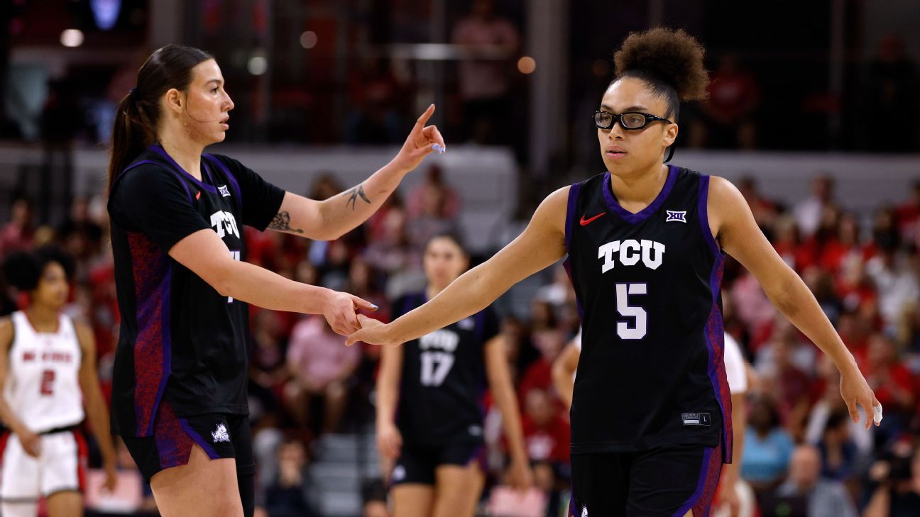 ESPN_WomenHoop's tweet card. Marta Suarez and Olivia Miles helped TCU beat No. 10 NC State for the Horned Frogs' first win against a ranked nonconference opponent on the road since 2011.