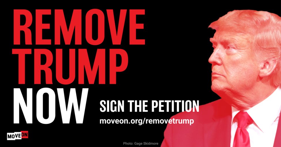 RecurRevCon's tweet card. Trump must be removed—and ultimately held accountable for the attacks on our elections, incitement of violence and so much more.