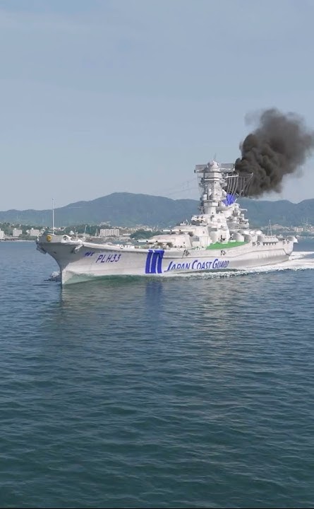 zozi009's tweet card. 戦艦大和？いえ、巡視船やまとです。#戦艦大和