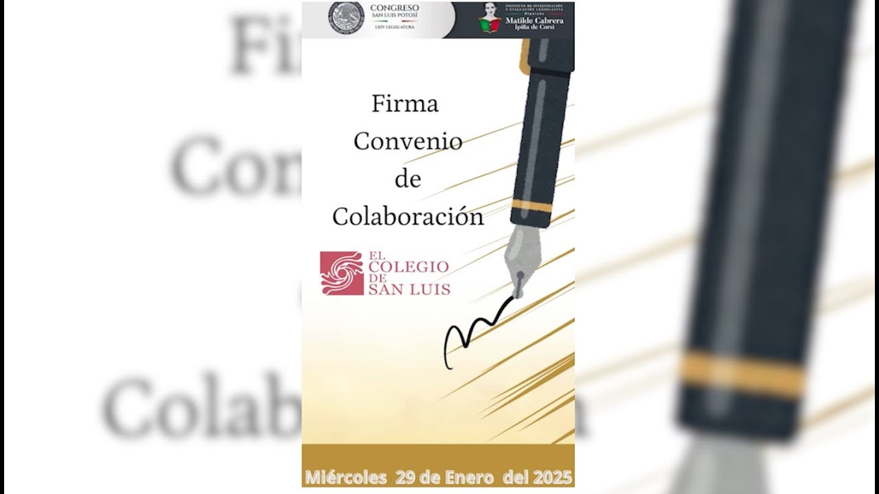 david_evs's tweet card. Firma de Convenio de El Colsan y el Congreso del Estado de SLP