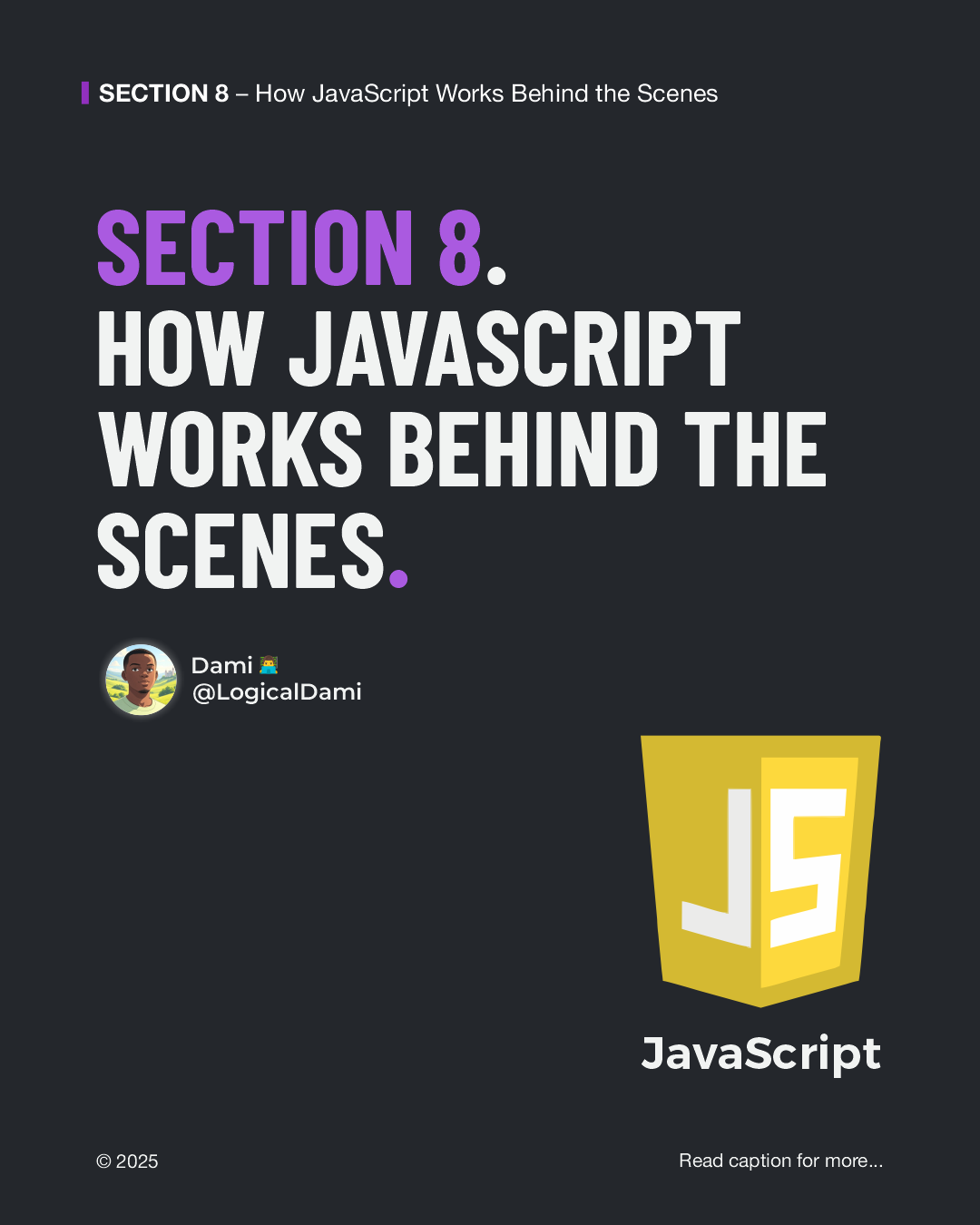 LogicalDami's tweet card. Learning JavaScript