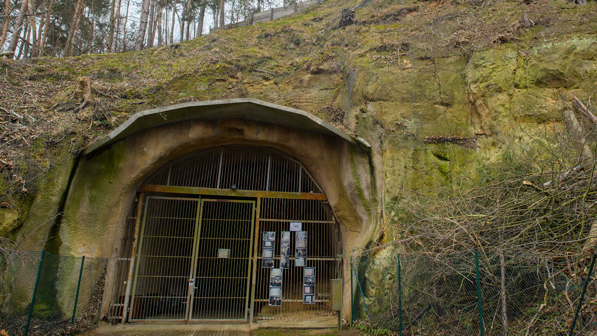 AndreasMFroese's tweet card. Den Stollen mussten einst Häftlinge des KZ Langenstein-Zwieberge im Zweiten Weltkrieg ausheben.