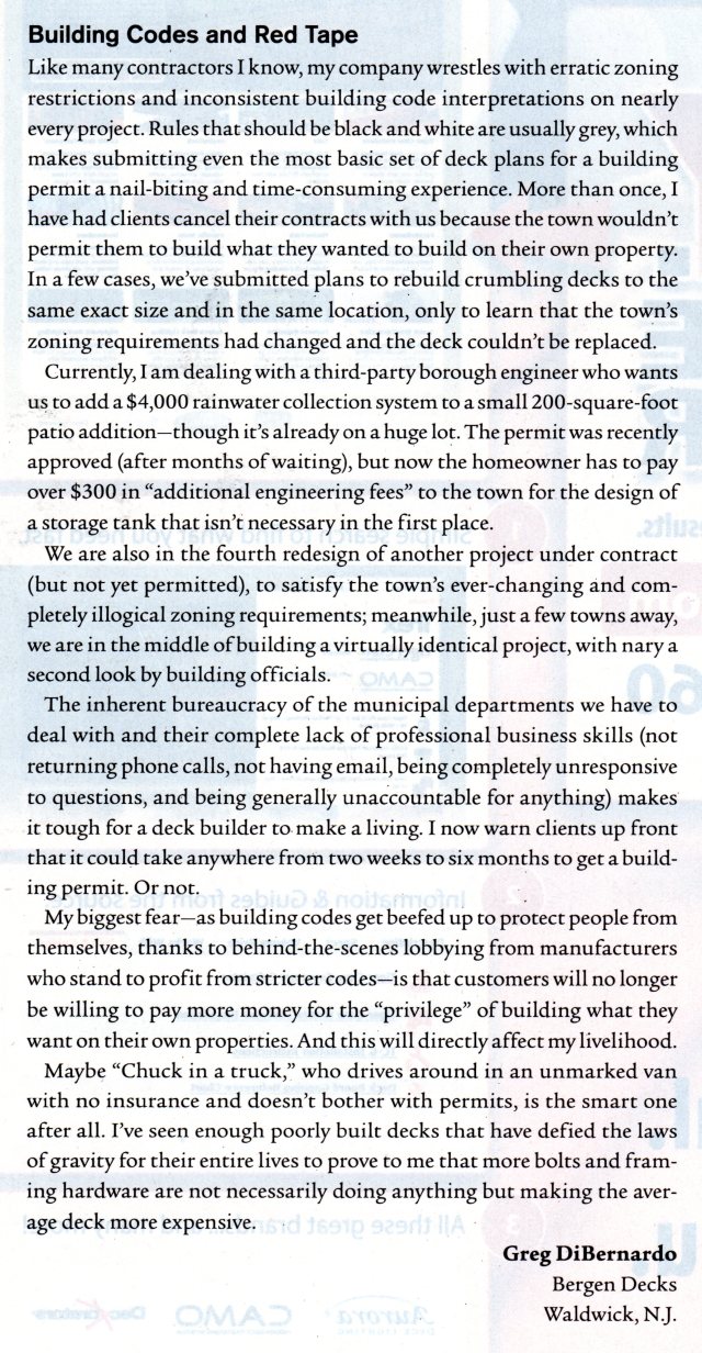 CodeInsp's tweet card. Check out this letter to the editor I found in a construction magazine. I think he pretty much nails it across the board for code enforcement agencies and building officials. They represent the ste…