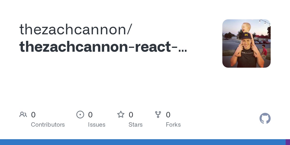 TheZachCannon's tweet card. Contribute to thezachcannon/thezachcannon-react-demos development by creating an account on GitHub.