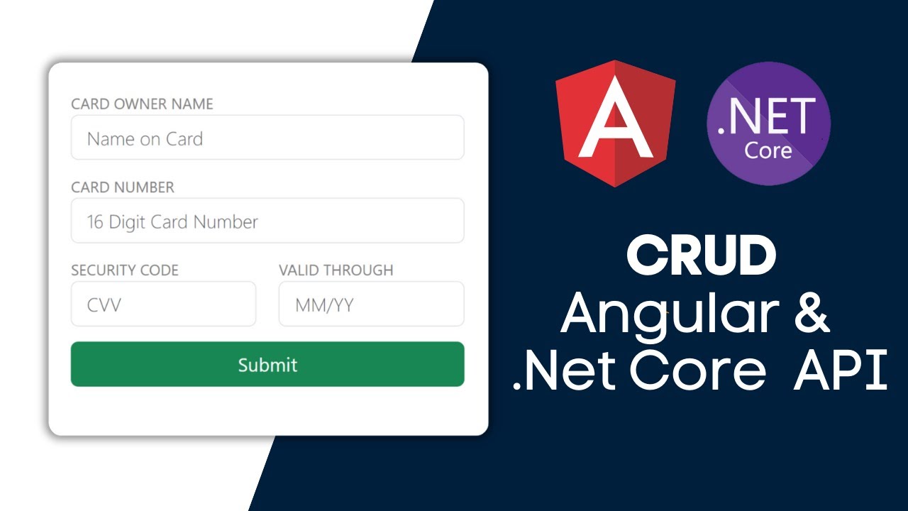 CodAffection's tweet card. Asp.Net Core Web API CRUD with Angular