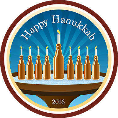 julientsc's tweet card. Hoppy Hanukkah (2016): Happy Hanukkah! May your eight nights of celebration be filled with friends, family, and the best thing of all, great craft beer!