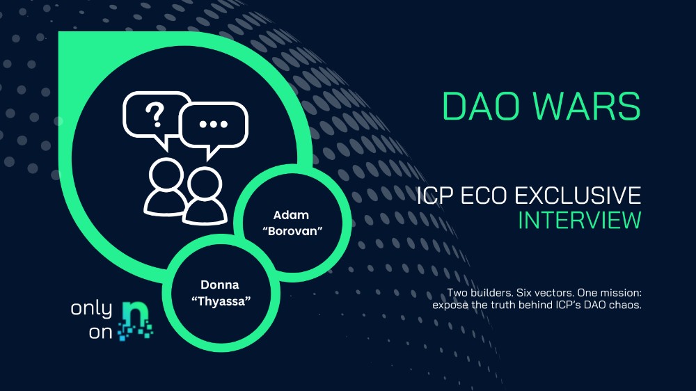 dragginzgame's tweet card. Drain the Swamp: How a Pair of Veteran Builders up-ended ICP’s DAO Landscape – and Why They Say It Had to Happen