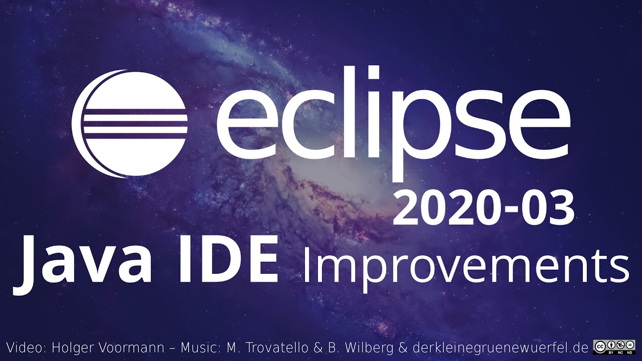 EclipseJavaIDE's tweet card. Eclipse 2020-03 Java IDE Improvements (including Git and general...